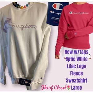 🌼NWT CHAMPION LARGE OPTIC WHITE SWEATSHIRT